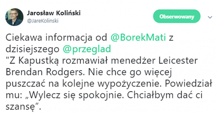 Trener Leicester PODJĄŁ DECYZJĘ ws. Kapustki!